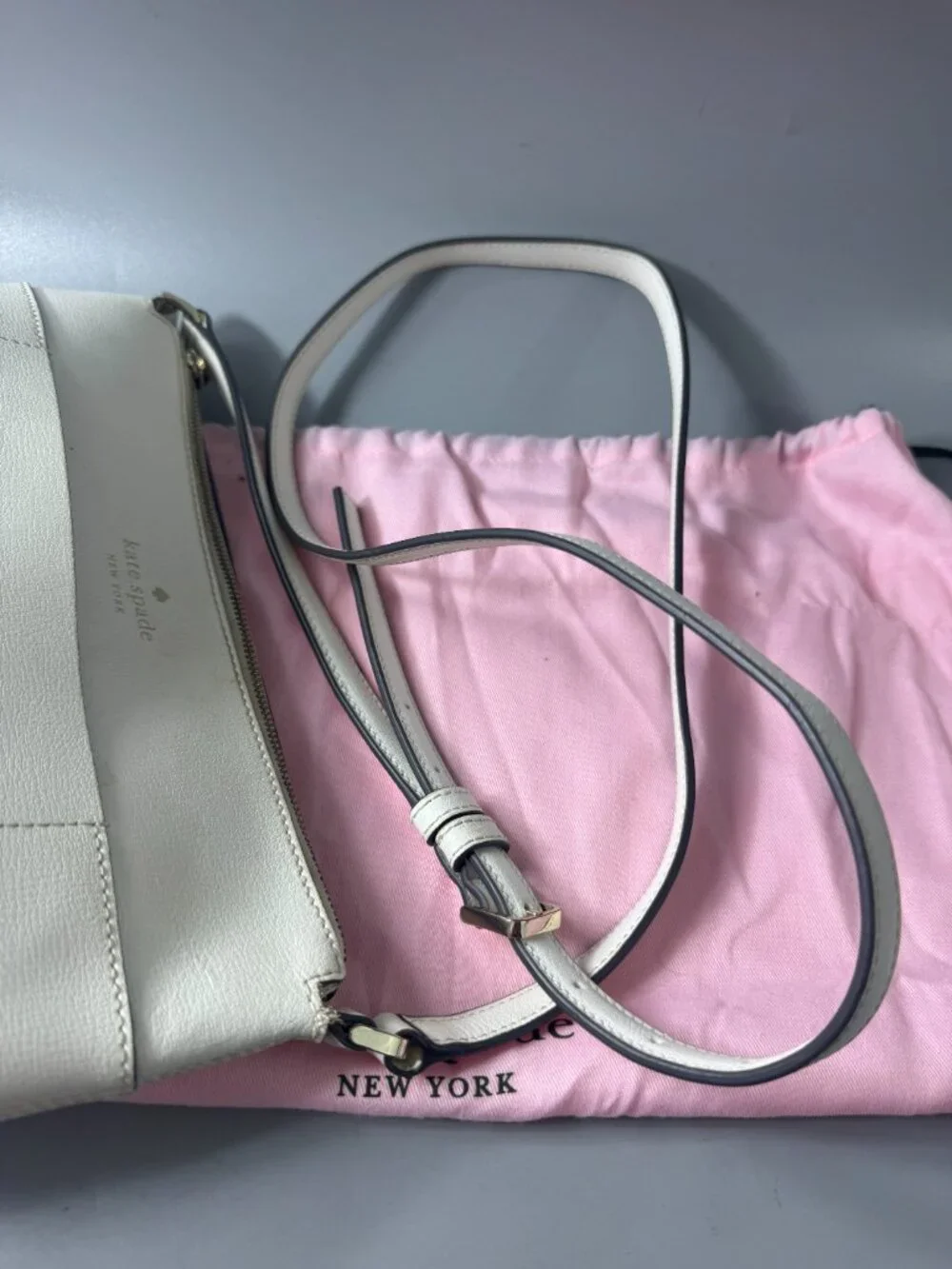 Kate Spade New York White Leather Patrice Shoulder Bag